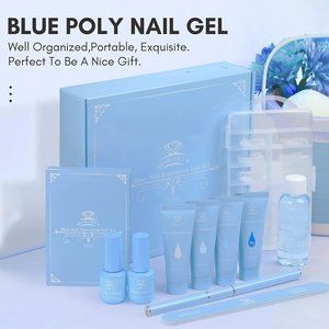 Makartt Poly Nail Extension Gel Kit - Blue - New - Does not Incl UV lamp - 695g